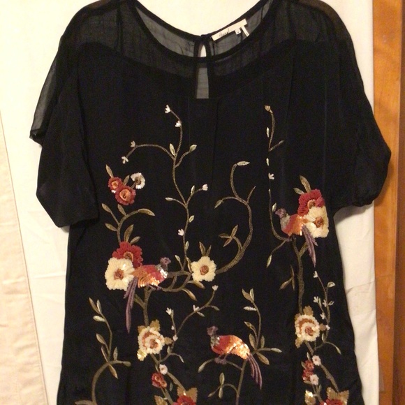 Floret SZ M Sequins and embroidery in front Sz M - Picture 3 of 7